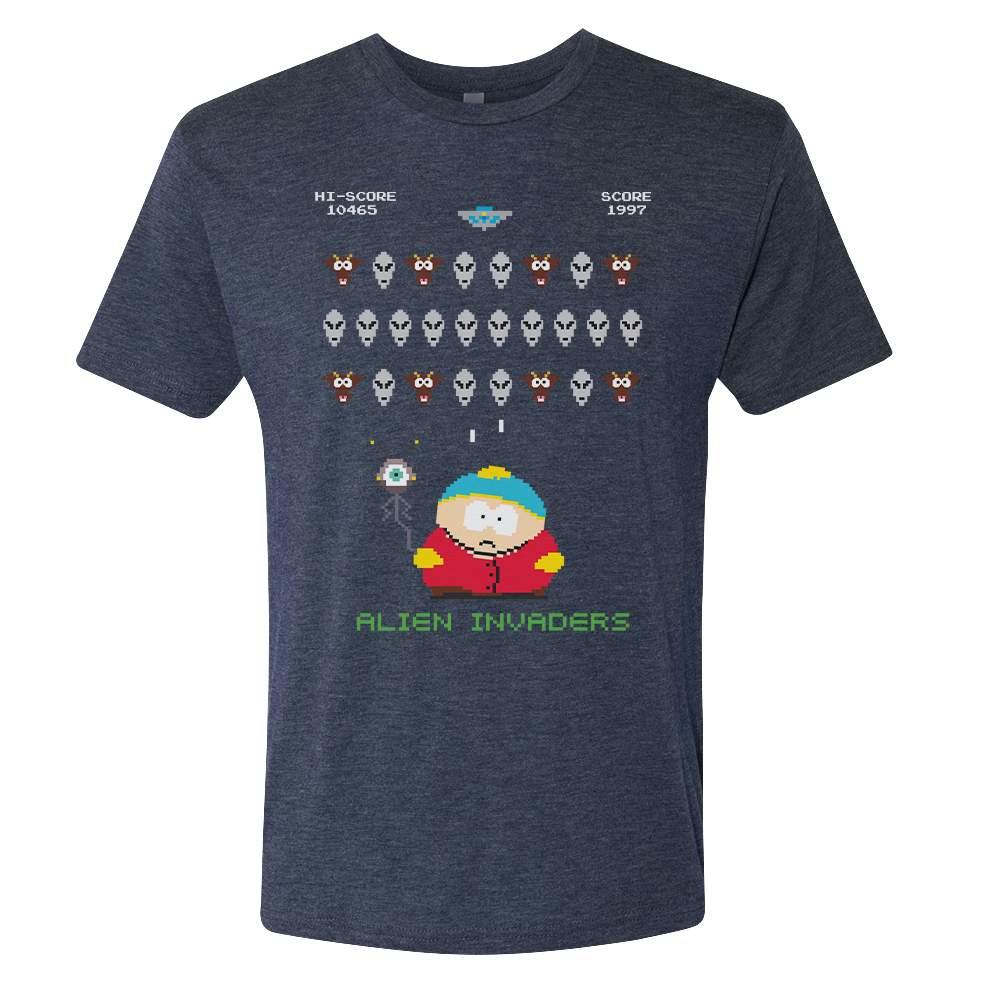 South Park Alien Invaders Men's Tri-Blend T-Shirt