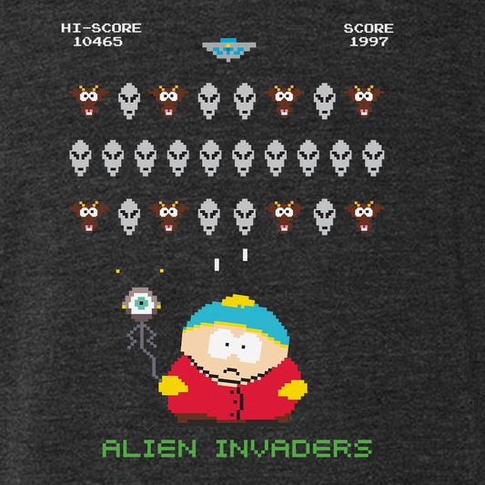 South Park Alien Invaders Men's Tri-Blend T-Shirt-1