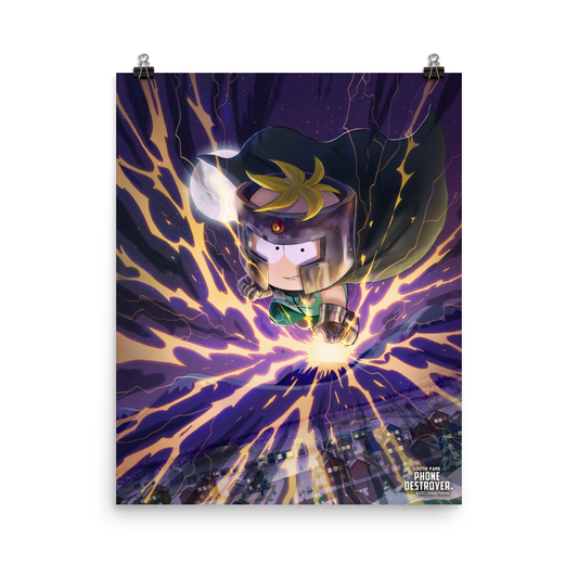 South Park Butters Professor Chaos Premium Satin Poster-0