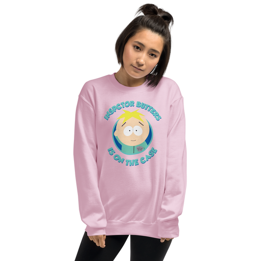 South Park Inspector Butters Is On The Case Fleece Crewneck Sweatshirt-1