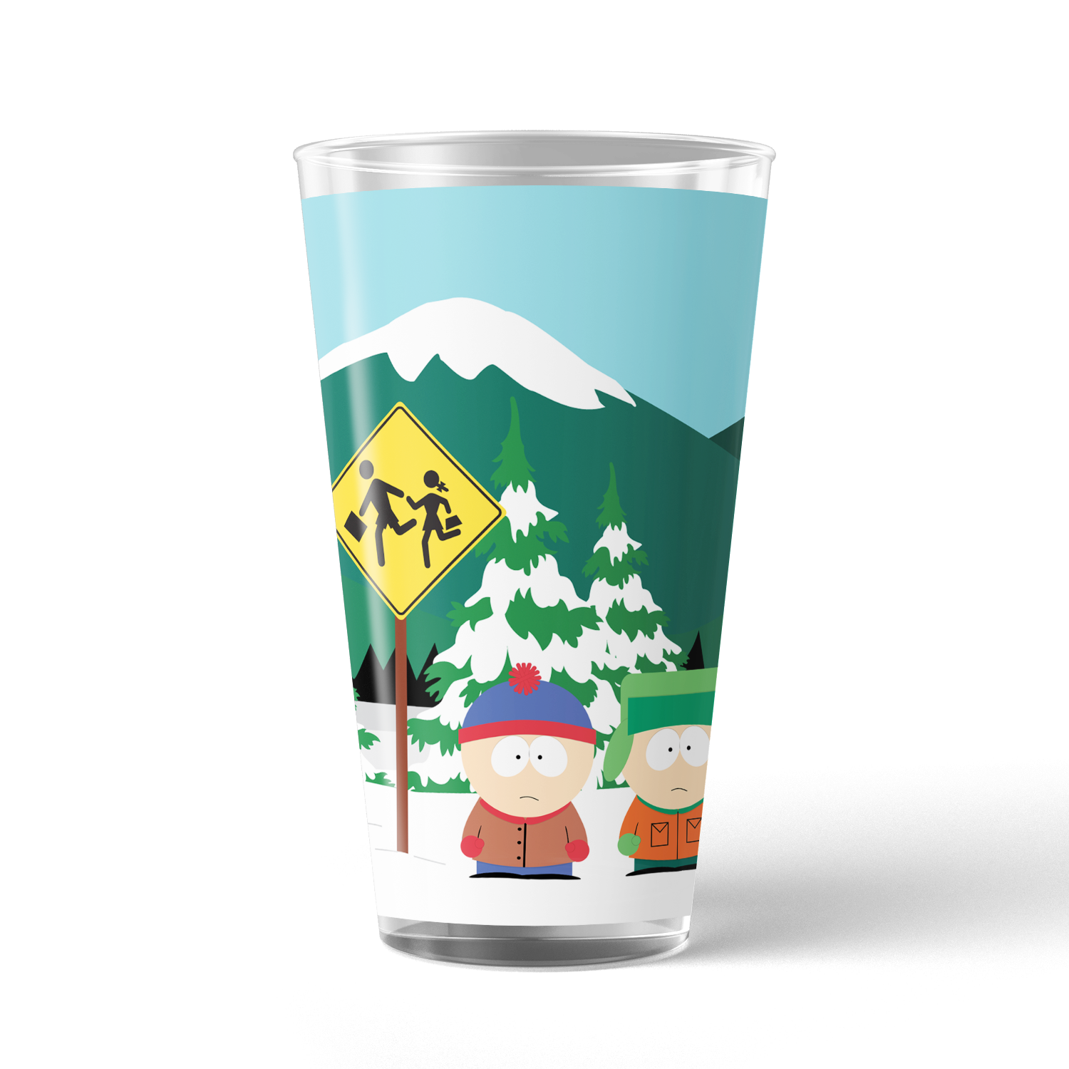 South Park Bus Stop 17 oz Pint Glass