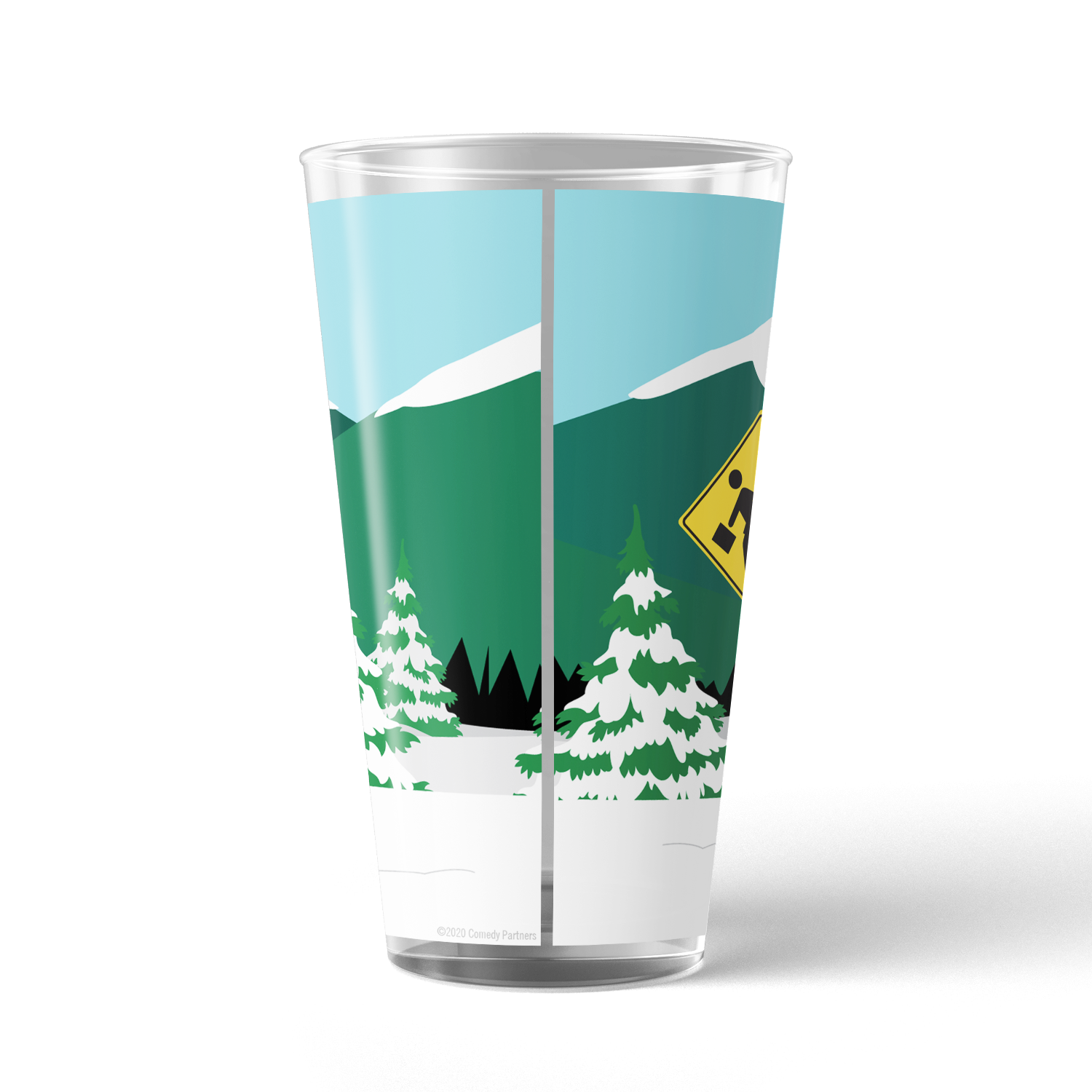 South Park Bus Stop 17 oz Pint Glass