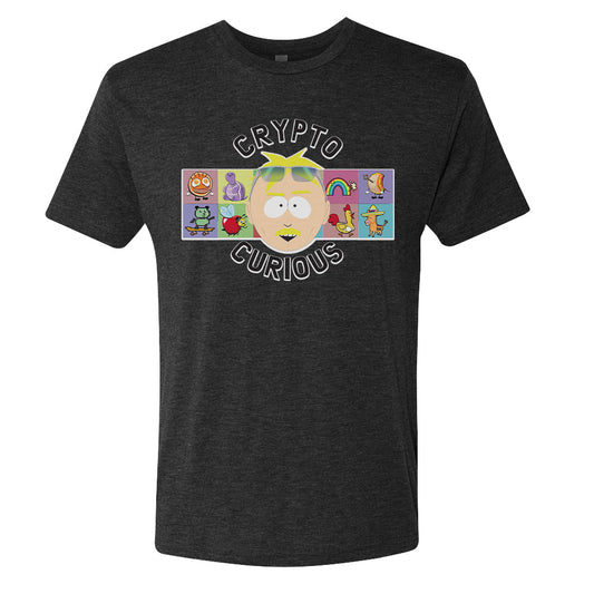 South Park Butters Crypto Curious Men's Tri-Blend T-Shirt-0