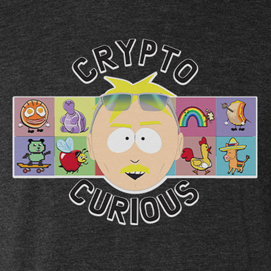 South Park Butters Crypto Curious Men's Tri-Blend T-Shirt-1