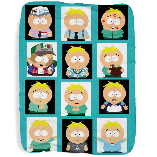 South Park Faces of Butters Sherpa Blanket-2