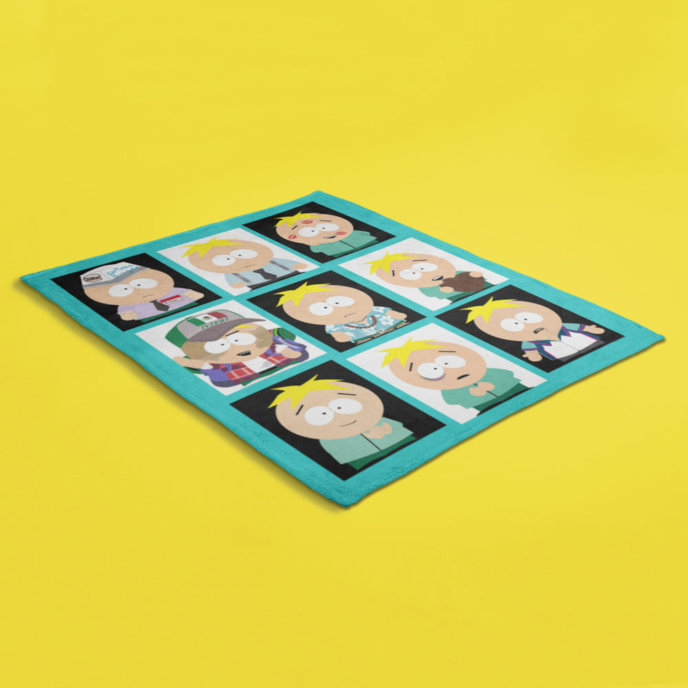 South Park Faces of Butters Sherpa Blanket