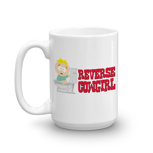 South Park Butters Reverse Cowgirl White Mug-2