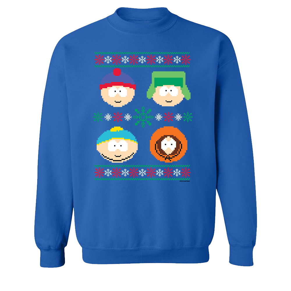 South Park Character Holiday Fleece Crewneck Sweatshirt