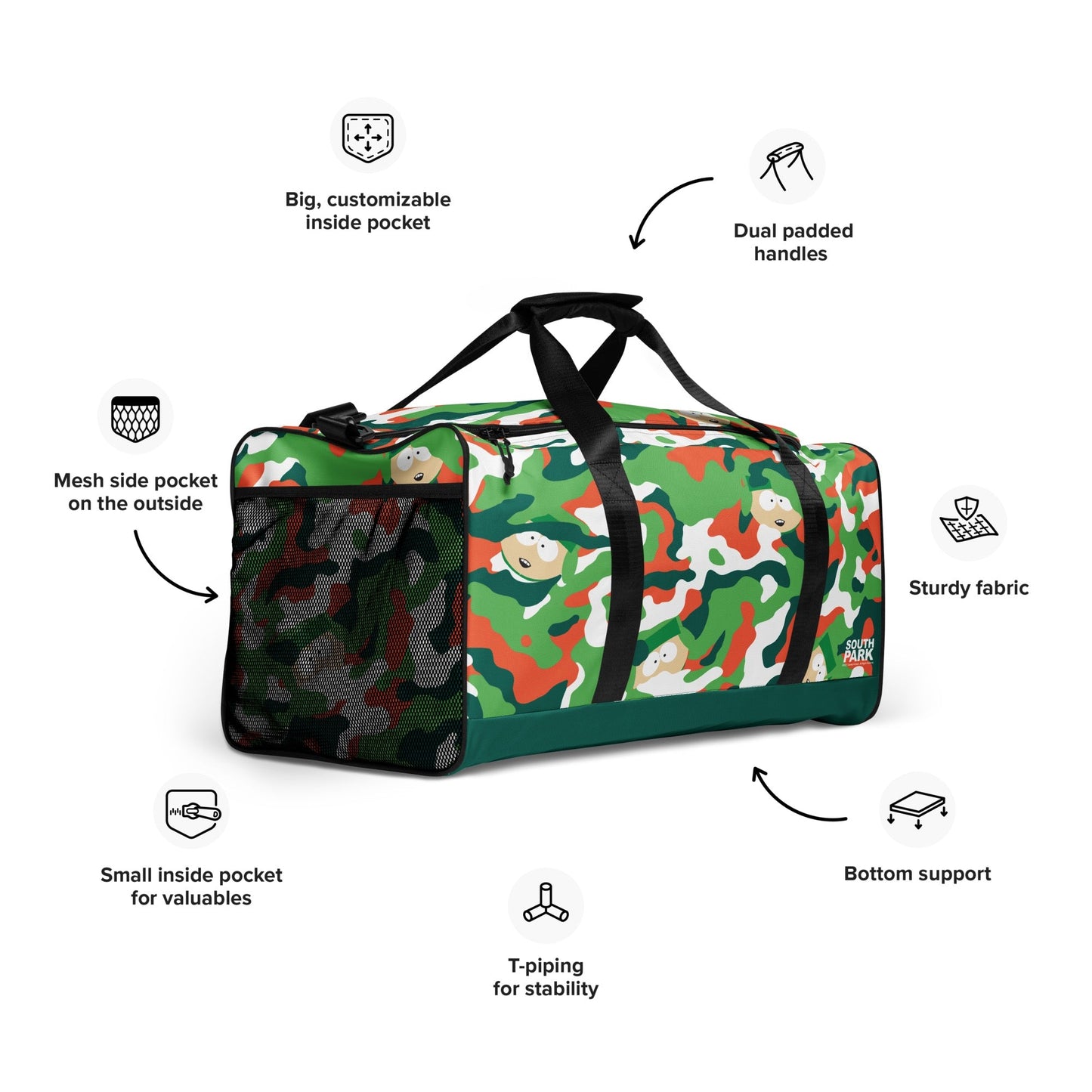 South Park Kyle Camo Duffle Bag