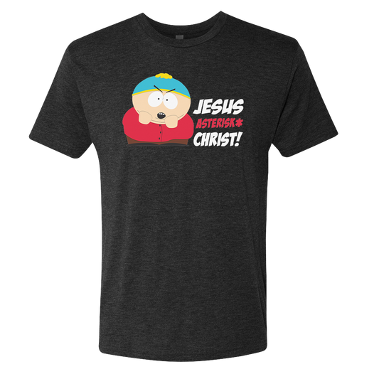 South Park Cartman Jesus Christ Men's Tri-Blend T-Shirt-0