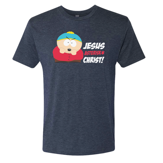 South Park Cartman Jesus Christ Men's Tri-Blend T-Shirt-2