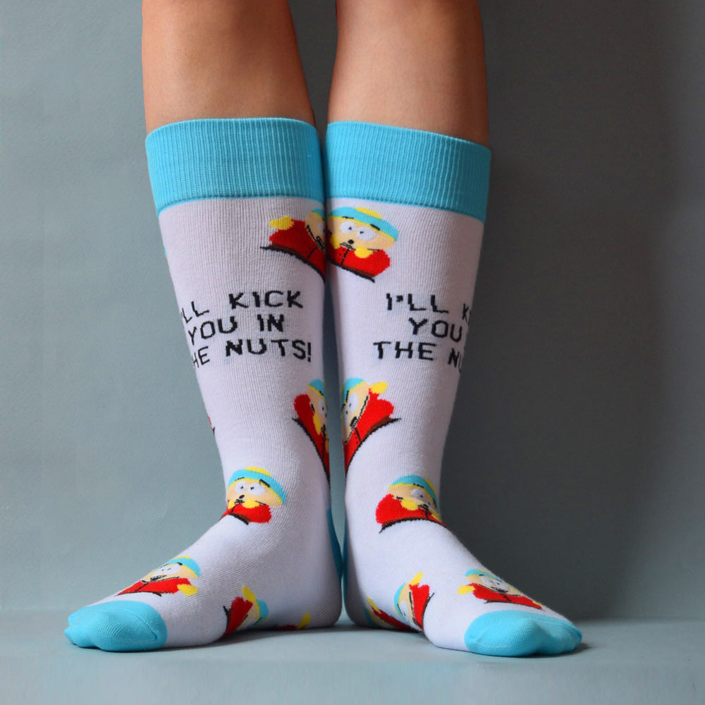 South Park Cartman Kick You in the Nuts Socks