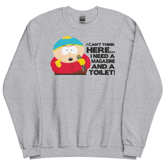 South Park Cartman Magazine and a Toilet Crewneck Sweatshirt-0