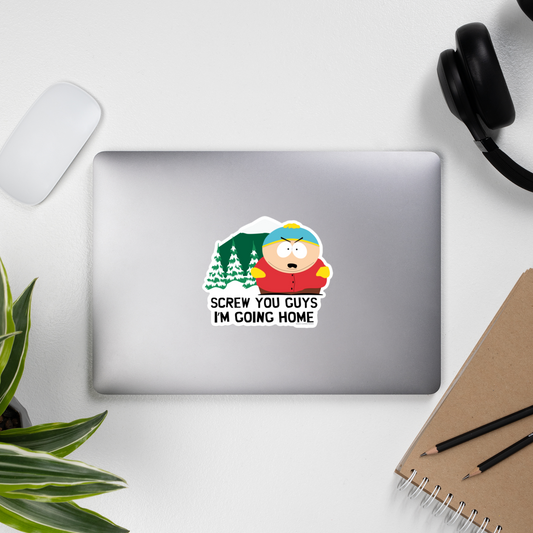 South Park Cartman Screw Your Guys Die Cut Sticker-1