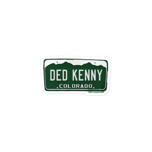South Park Ded Kenny License Plate Die Cut Sticker