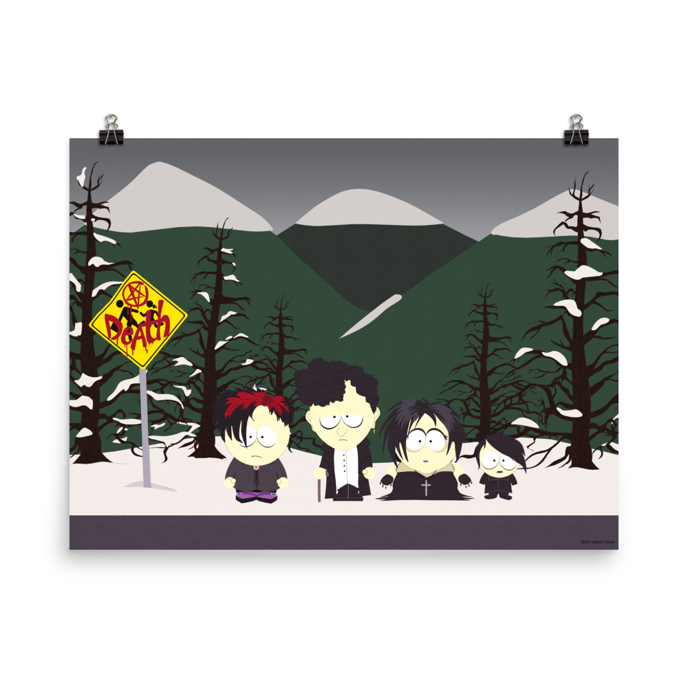 South Park Death Sign Premium Satin Poster