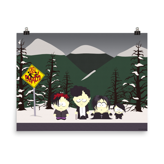 South Park Death Sign Premium Satin Poster-0