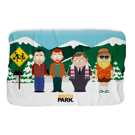 South Park Future Bus Stop Sherpa Blanket-1