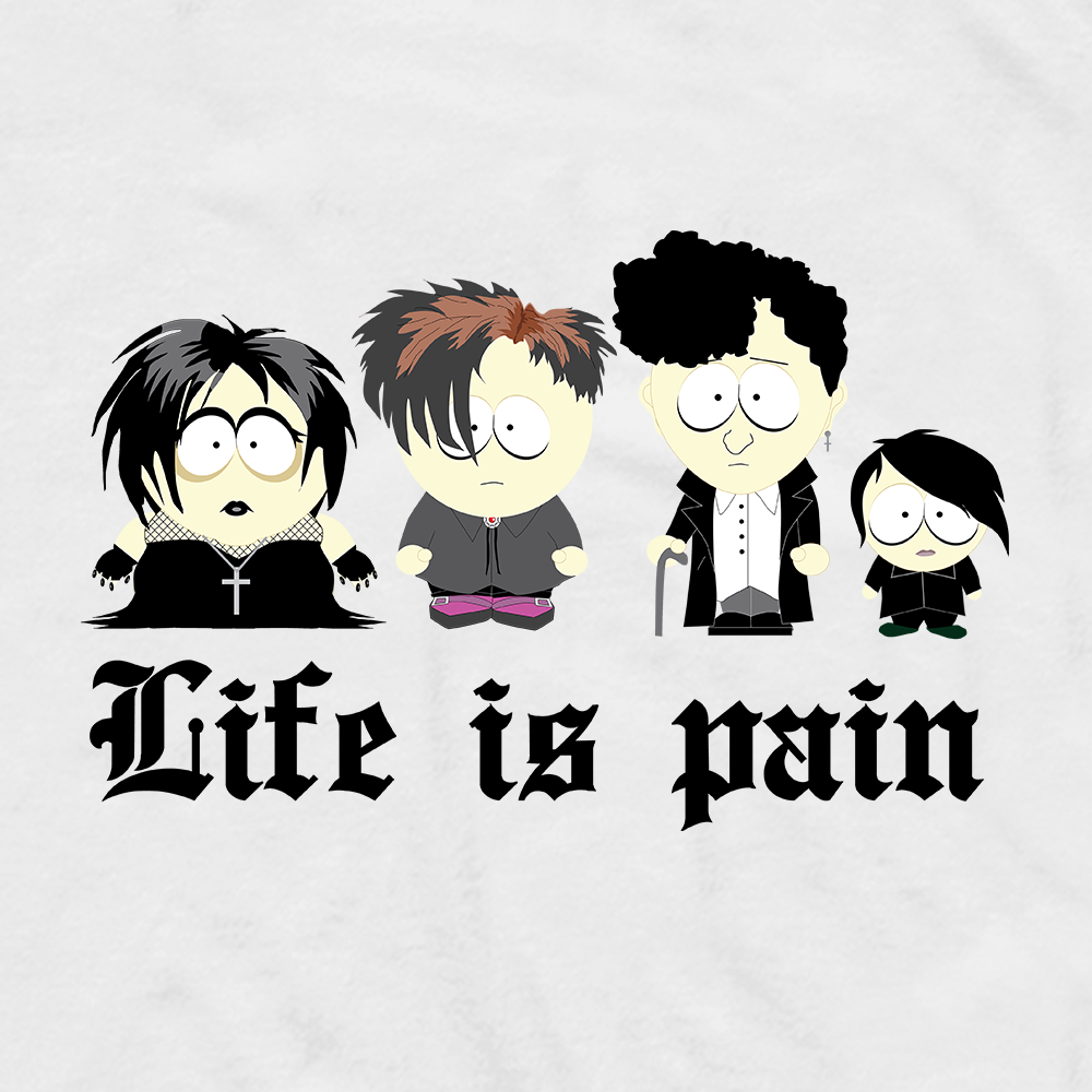 South Park Goth Kids Adult Short Sleeve T-Shirt - Grey