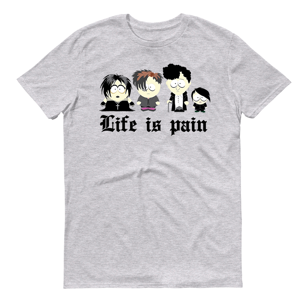 South Park Goth Kids Adult Short Sleeve T-Shirt - Grey