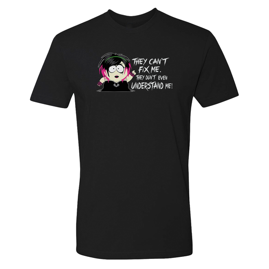 South Park Goth Henrietta They Can't Fix Me Adult Short Sleeve T-Shirt-0