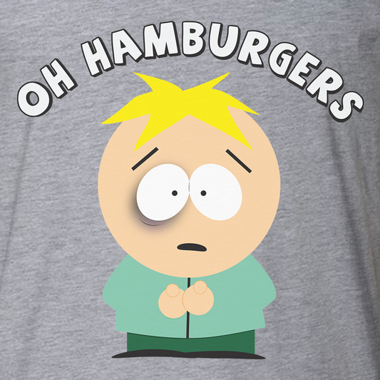 South Park Butters Oh Hamurgers Adult Short Sleeve T-Shirt-1