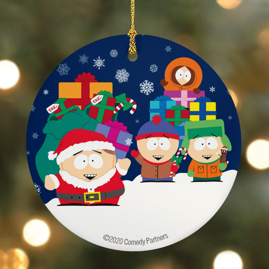 South Park Holiday Presents Round Ceramic Ornament-1