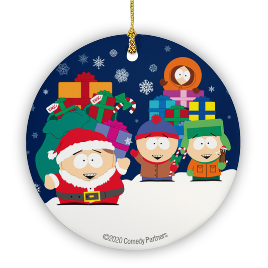 South Park Holiday Presents Round Ceramic Ornament-0