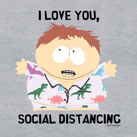 South Park I Love You Social Distancing Fleece Hooded Sweatshirt-1