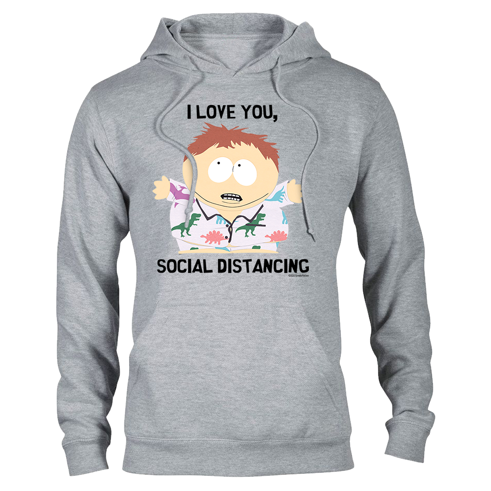 South Park I Love You Social Distancing Fleece Hooded Sweatshirt