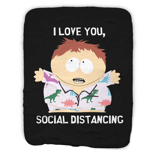 South Park I Love You Social Distancing Sherpa Blanket-0