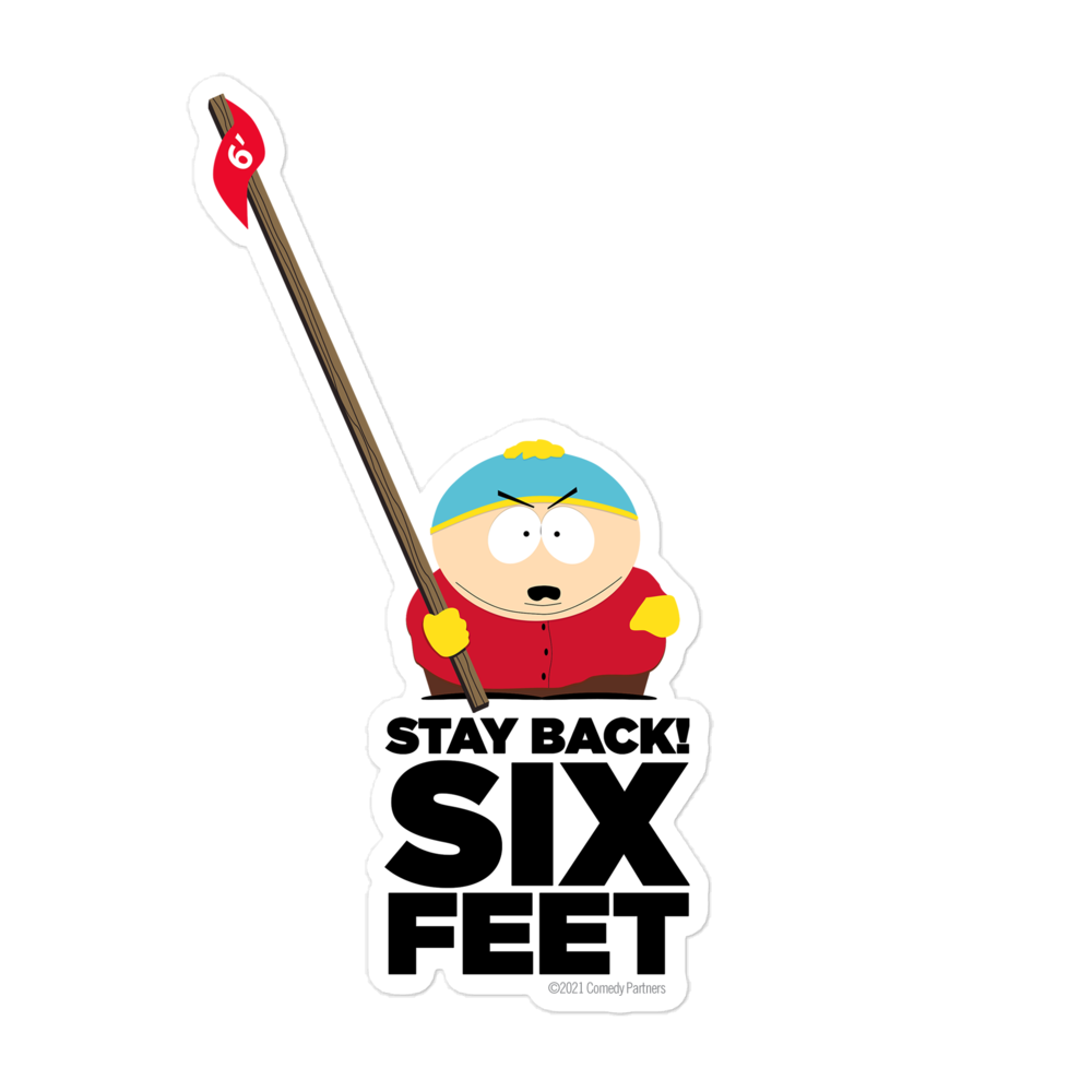 South Park Cartman Stay Back Die Cut Sticker