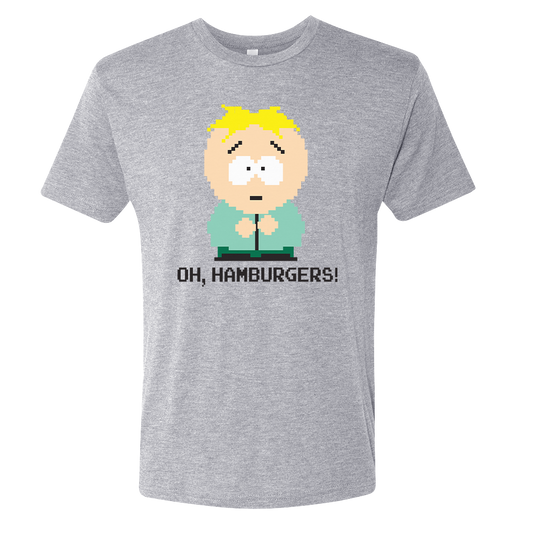 South Park Butters Oh Hamburgers Men's Tri-Blend T-Shirt-0