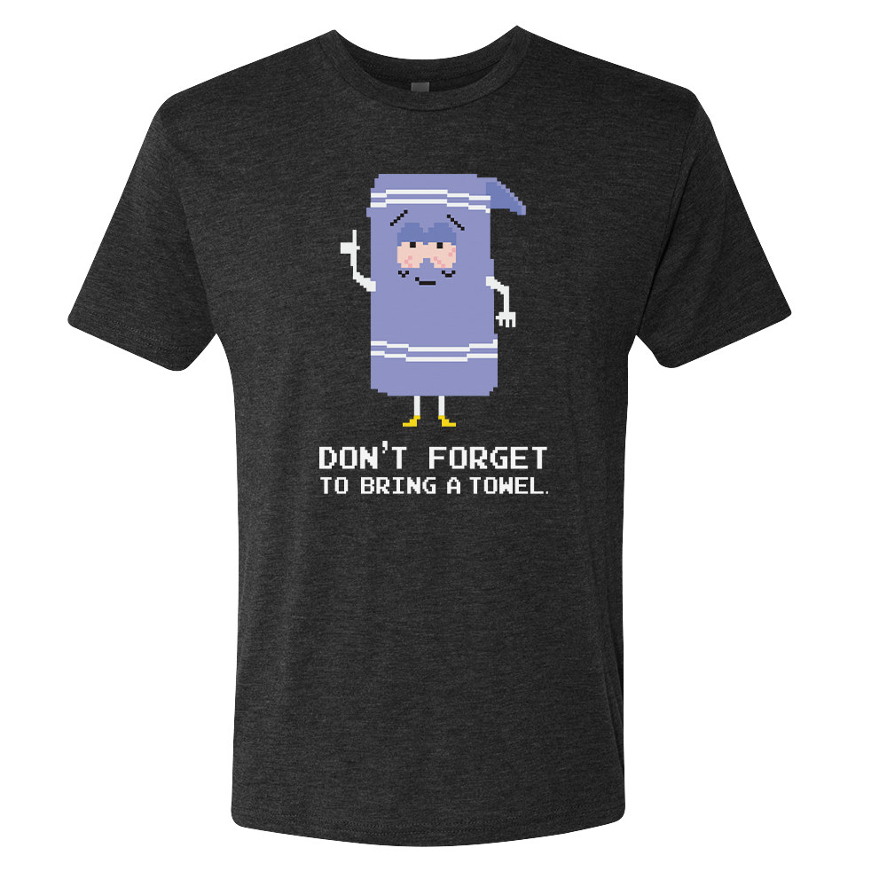 South Park 8-Bit Towelie Bring a Towel Men's Tri-Blend T-Shirt