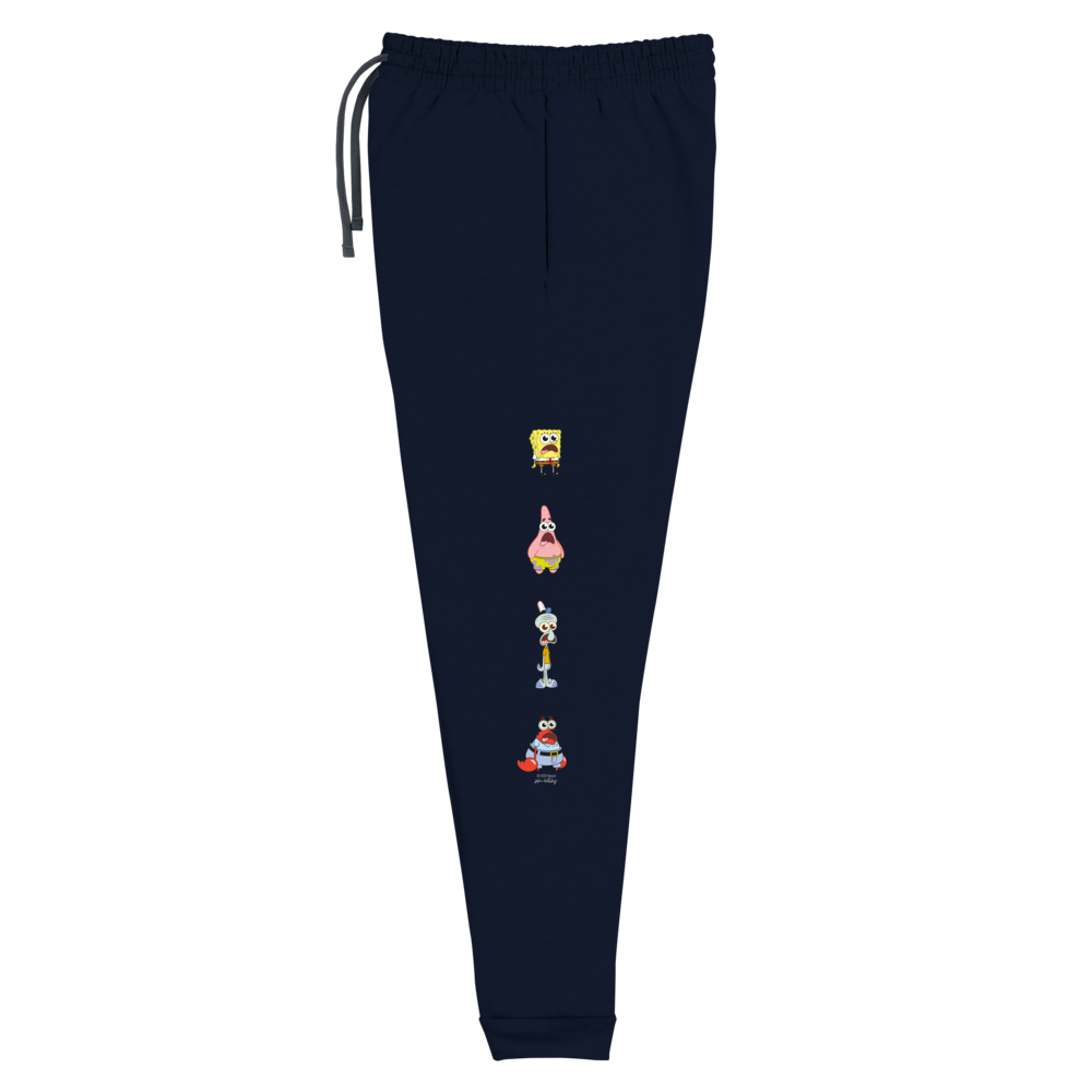 SpongeBob SquarePants Stacked Characters Adult Fleece Joggers