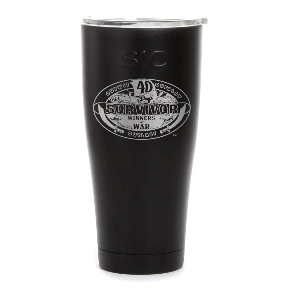 Survivor Season 40 Winners at War Logo Laser Engraved SIC Tumbler | Official CBS Entertainment Store