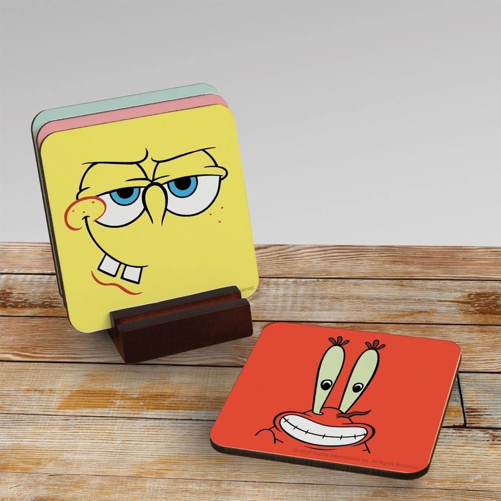 SpongeBob SquarePants Character Coasters - Set of 4 - SpongeBob SquarePants Official Shop