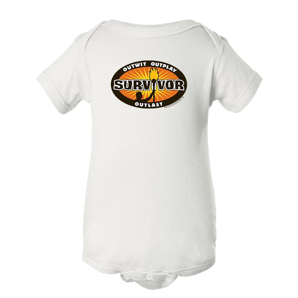 Survivor Outwit, Outplay, Outlast Logo Baby Bodysuit