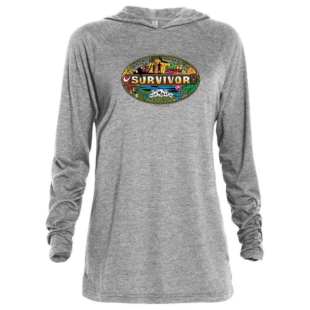 Survivor Mashup Logo Tri-Blend Raglan Hoodie | Official CBS Entertainment Store