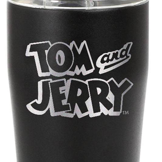 Tom and Jerry BW Logo Laser Engraved SIC Tumbler-3