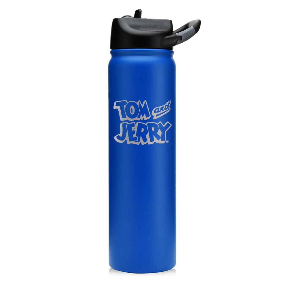 Tom and Jerry BW Logo Laser Engraved SIC Water Bottle