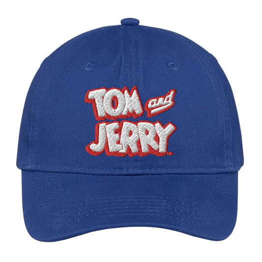 Tom and Jerry BW Logo Embroidered Hat-0