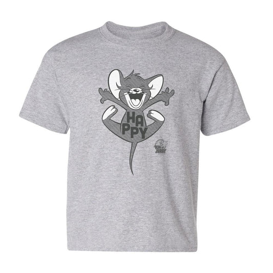 Tom and Jerry Happy! Kids Short Sleeve T-Shirt-0