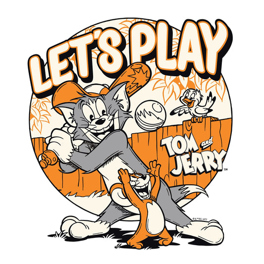 Tom and Jerry Let's Play Adult Fleece Hooded Sweatshirt-1