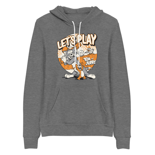 Tom and Jerry Let's Play Adult Fleece Hooded Sweatshirt-3