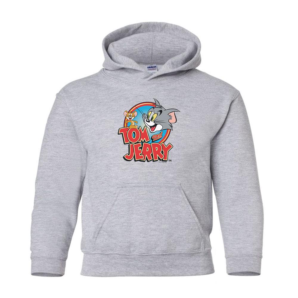 Tom and Jerry Logo Kids Hooded Sweatshirt