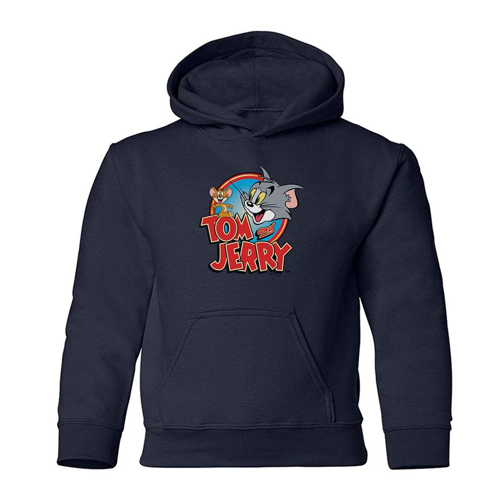 Tom and Jerry Logo Kids Hooded Sweatshirt