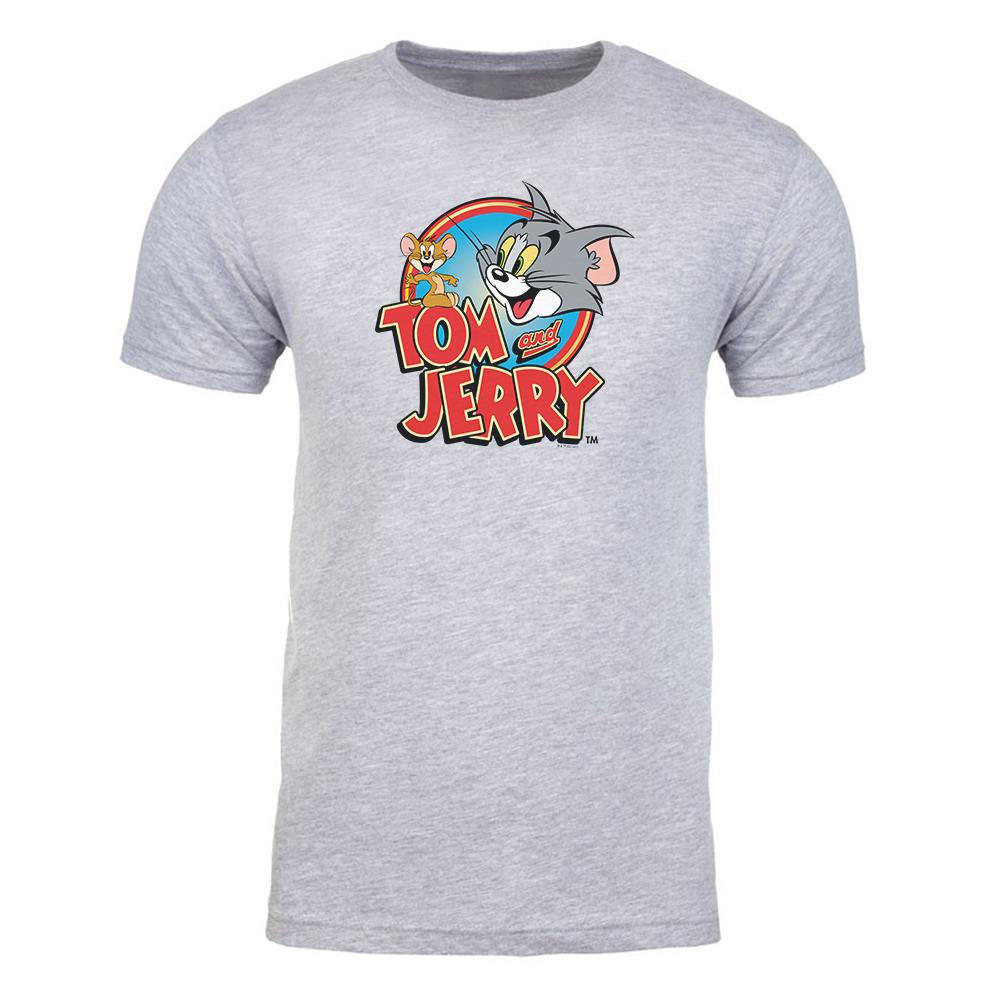 Tom and Jerry Logo Adult Short Sleeve T-Shirt