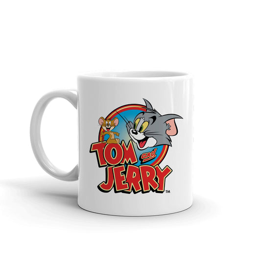 Tom & Jerry Logo White Mug-0