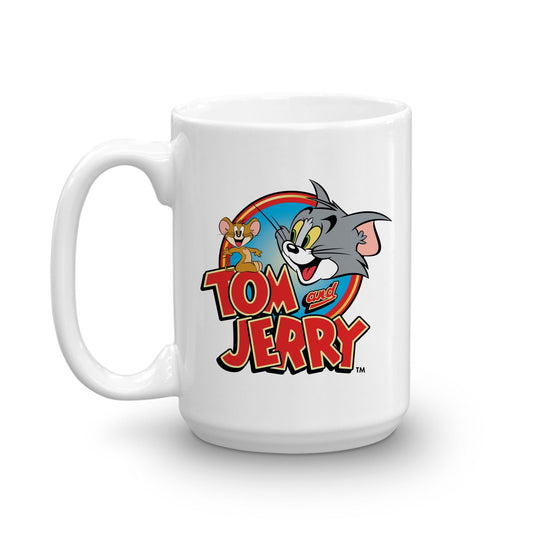 Tom & Jerry Logo White Mug-2